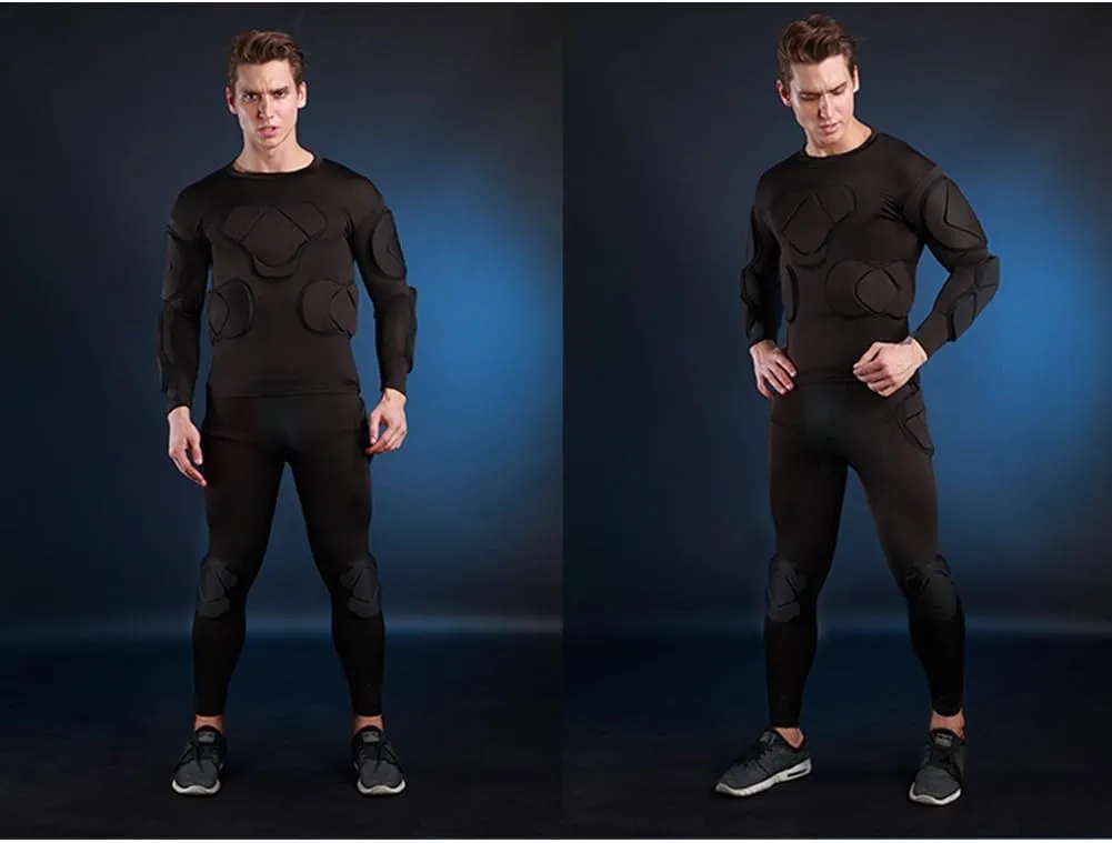 Shinestone Adult Men's Goalkeeper Armor BodyShield Padded Compression Shirt Pants and Short with Sponge Protector