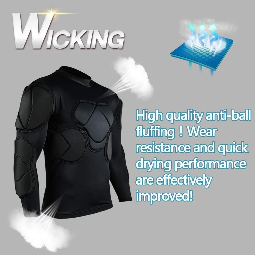 Shinestone Adult Men's Goalkeeper Armor BodyShield Padded Compression Shirt Pants and Short with Sponge Protector