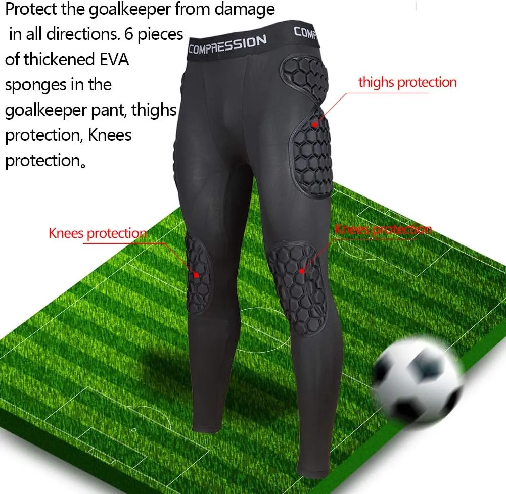 Shinestone Adult Men's Goalkeeper Armor BodyShield Padded Compression Shirt Pants and Short with Sponge Protector
