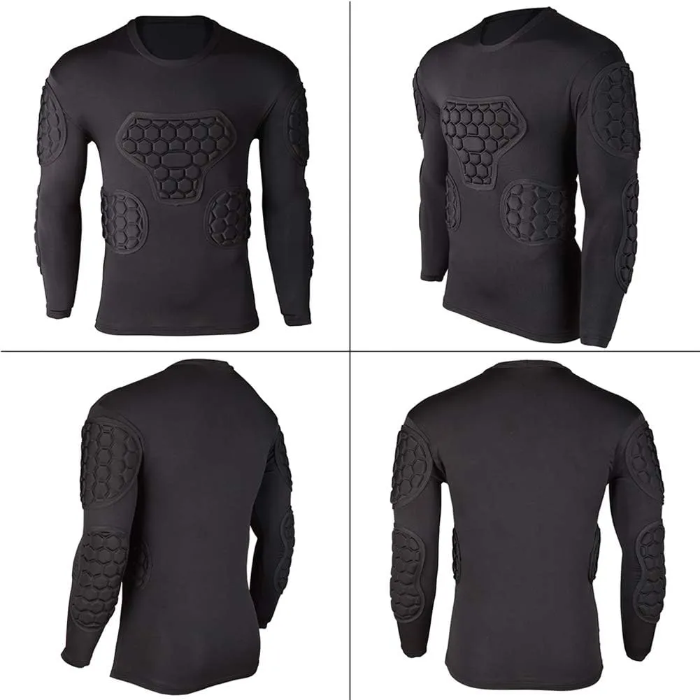 Shinestone Adult Men's Goalkeeper Armor BodyShield Padded Compression Shirt Pants and Short with Sponge Protector