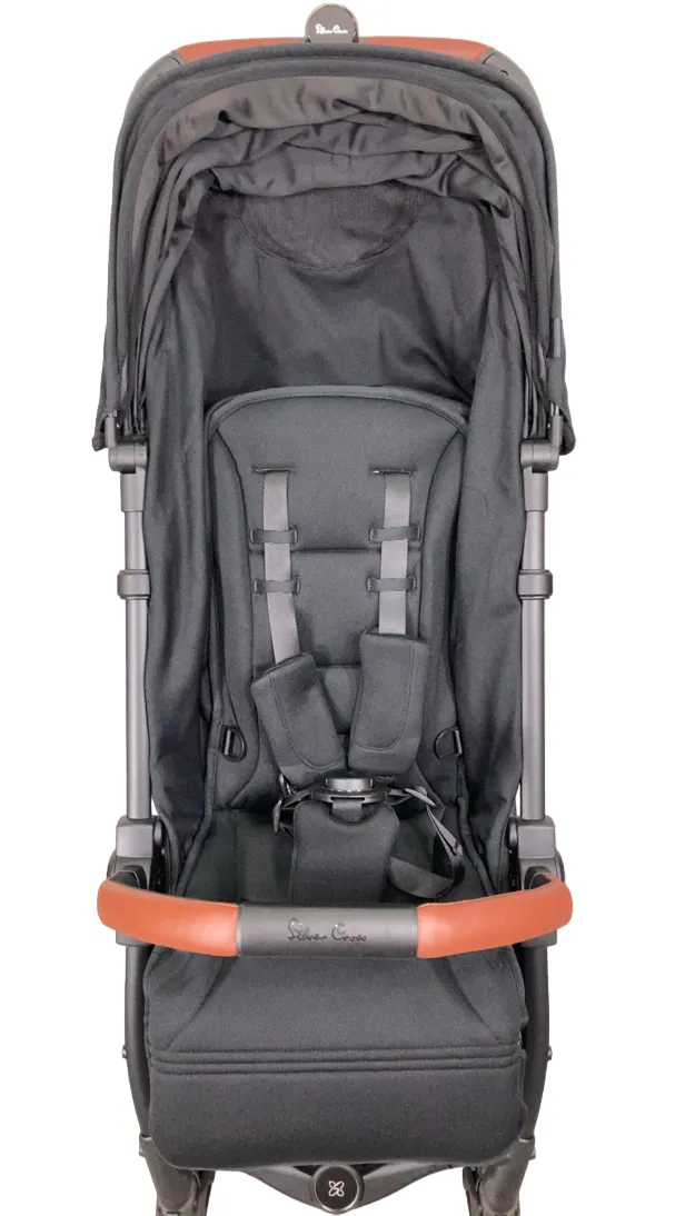 Silver Cross Jet 4 Super Compact Stroller, 2023, Black