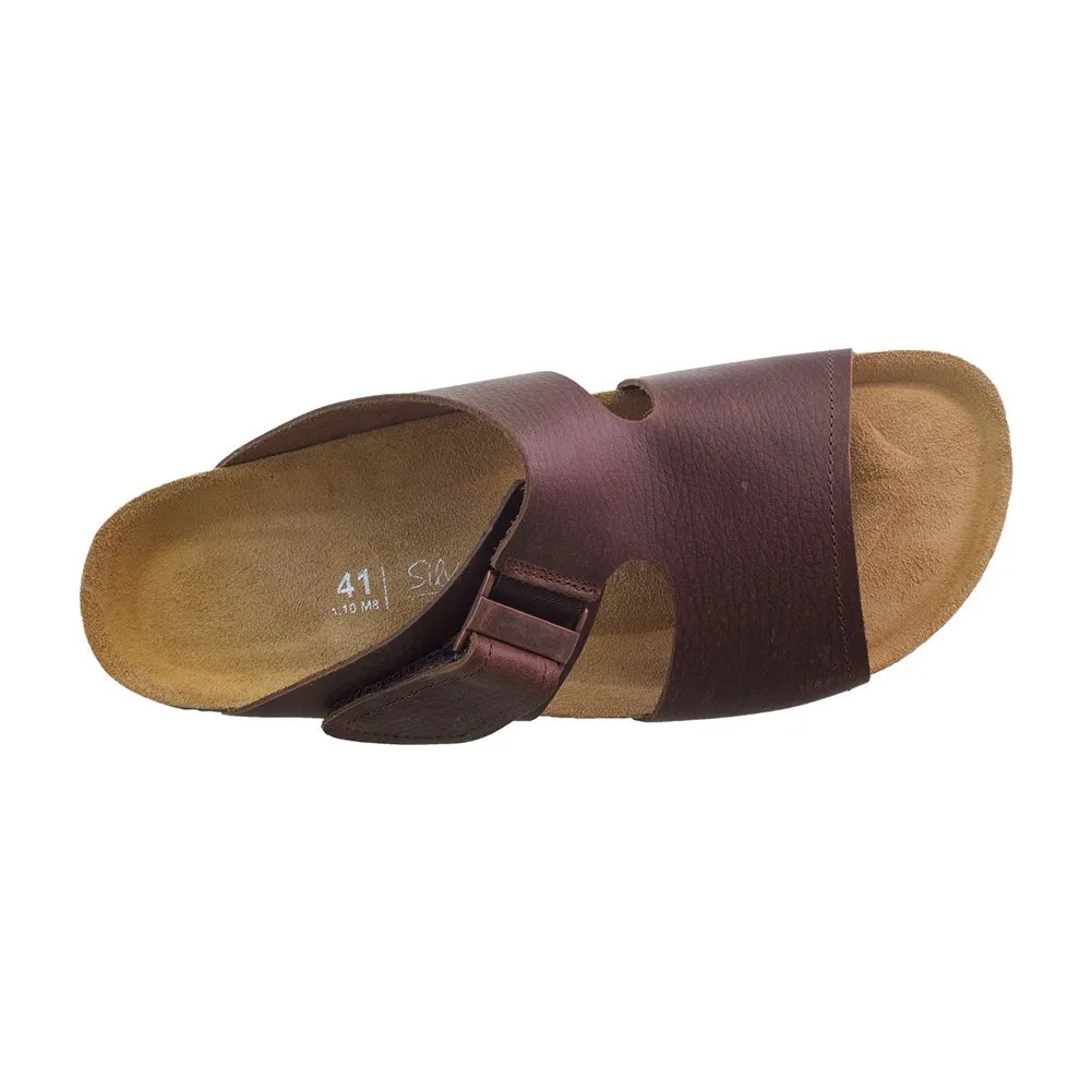Silver Lining Quentin Coffee Leather Mens Sandals