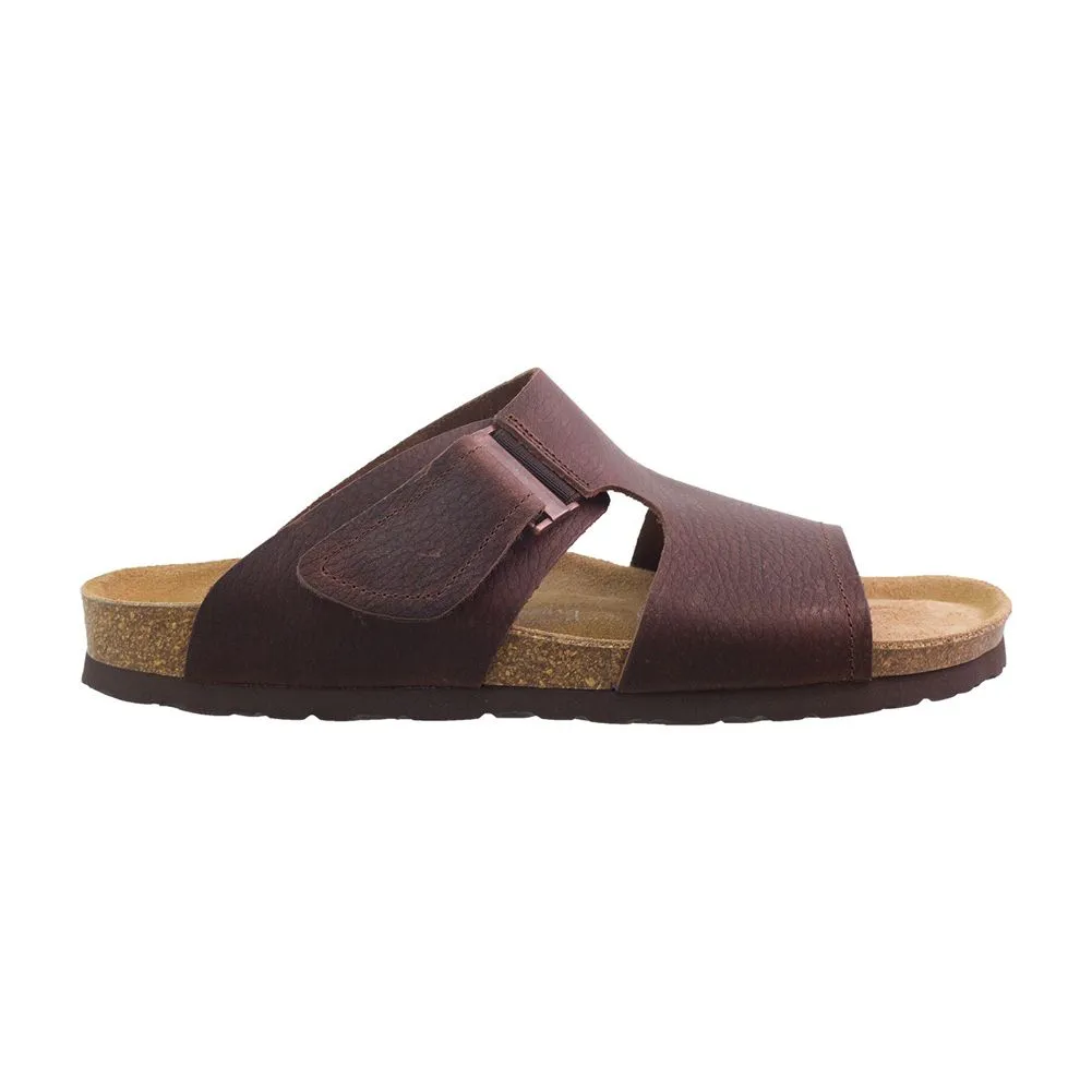 Silver Lining Quentin Coffee Leather Mens Sandals