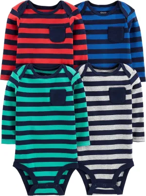 Simple Joys by Carter's unisex-baby 4-pack Long-sleeve Bodysuit