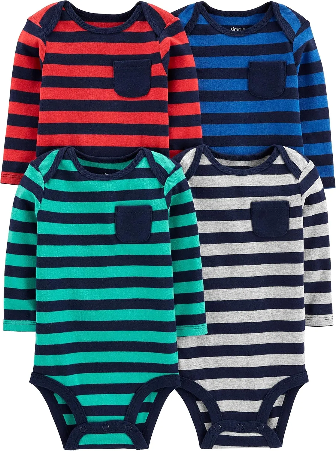 Simple Joys by Carter's unisex-baby 4-pack Long-sleeve Bodysuit