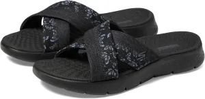 SKECHERS Women's Go Walk Flex Sandal-Impressed Slide