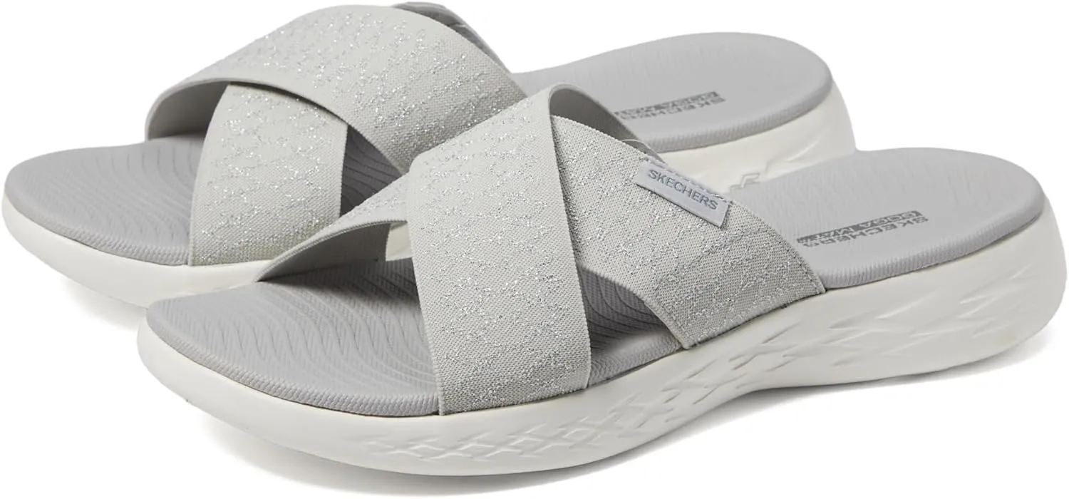 SKECHERS Women's On-The-go 600-Enchanted Slide Sandal