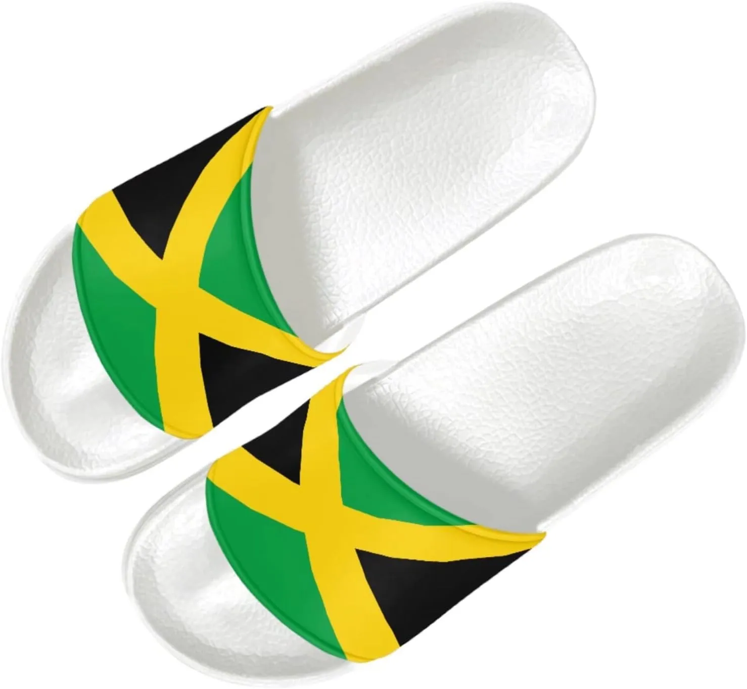 Slide Sandals Slippers for Women and Men, Cozy PU Uppers EVA Sole Non Slip Quick Drying Shower Shoes Bathroom Office