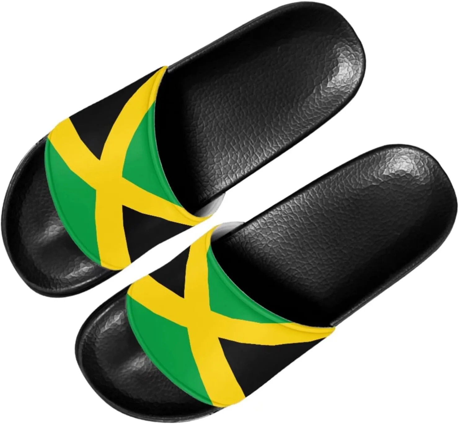 Slide Sandals Slippers for Women and Men, Cozy PU Uppers EVA Sole Non Slip Quick Drying Shower Shoes Bathroom Office