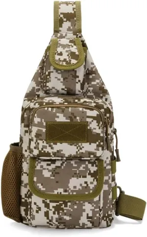 Sling Bag Crossbody Backpack for Men,Handiness Skiing Sling Bag, Lightweight Daypack for Hiking Travel (Camouflage)