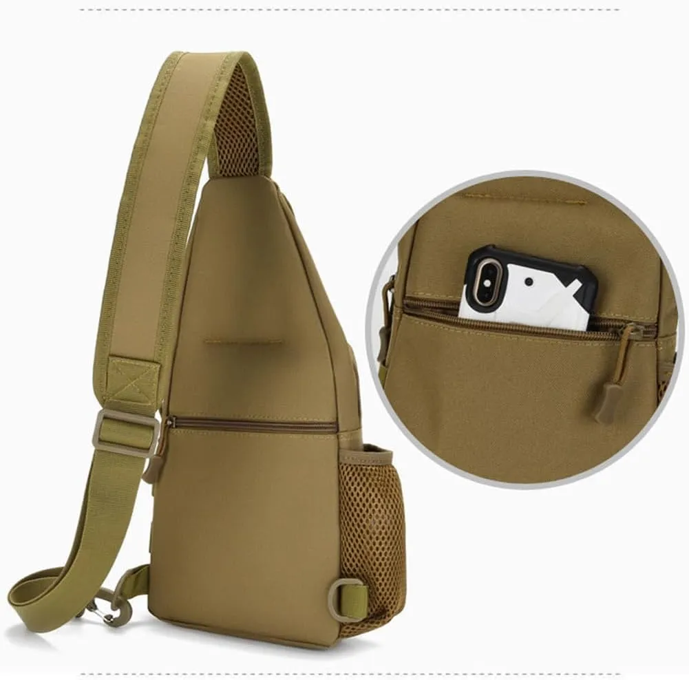 Sling Bag Crossbody Backpack for Men,Handiness Skiing Sling Bag, Lightweight Daypack for Hiking Travel (Camouflage)