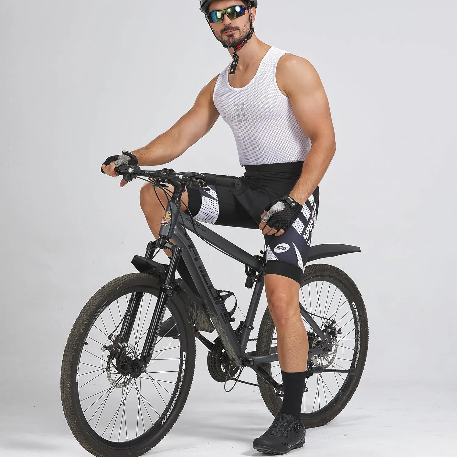 sponeed Men's Cycling Shorts Padded Bicycle Riding Pants Bike Biking Clothes Cycle Wear Tights