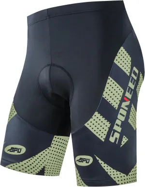 sponeed Men's Cycling Shorts Padded Bicycle Riding Pants Bike Biking Clothes Cycle Wear Tights
