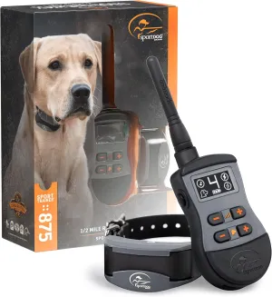 SportDOG Brand SportTrainer 875 Remote Trainer - Static Collar - 1/2 Mile Range - OLED Screen - Waterproof, Rechargeable E-Collar with Remote - Tone, Vibration, and Static, Black