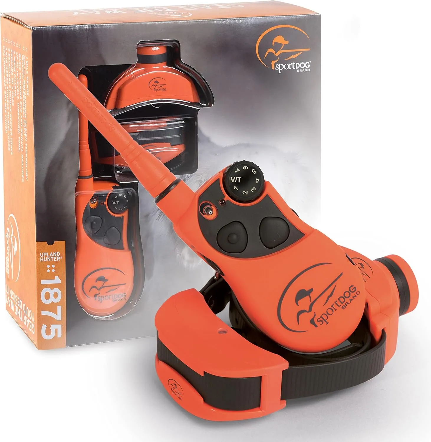 SportDOG Brand UplandHunter 1875 Remote Trainer with Beeper - 1 Mile Range - Waterproof, Rechargeable Dog Training and Tracking Collar with Tone, Vibration, and Static - Audible Beeper up to 500 Yards