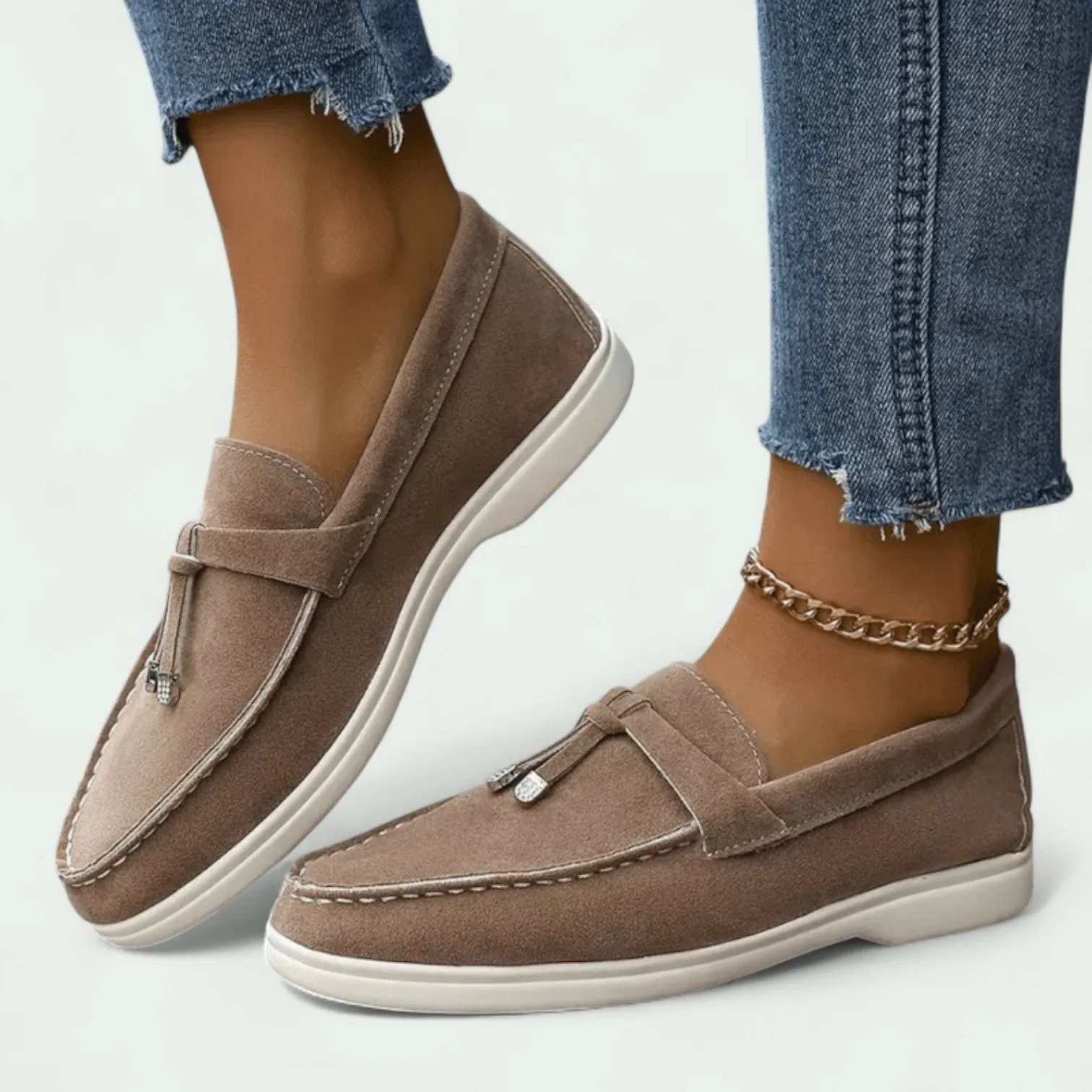 Strazoro | Women's Suede Loafers – Comfortable & Stylish Slip-Ons