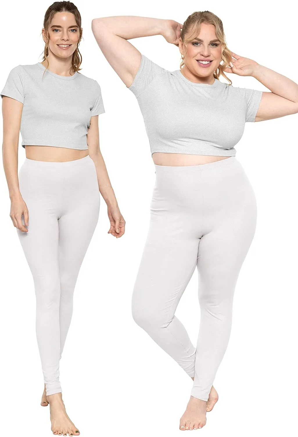 STRETCH IS COMFORT Women's and Plus Size High Rise Knee and Ankle Leggings