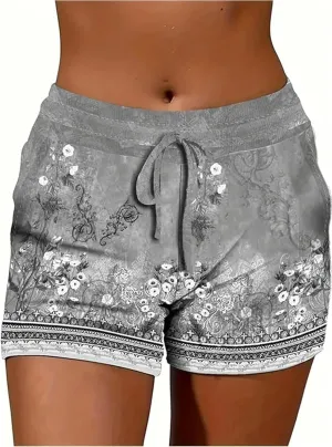 Summer Drawstring Waist Sweat Shorts for Women Casual Gym Running Shorts Vacation Beach Comfy Lounge Shorts with Pockets