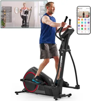 Sunny Health & Fitness Smart Elliptical Full-Body Cross Training Machine w/Extended Stride, Cardio Exercise Trainer for Home, Free SunnyFit App Bluetooth Connection, Optional 12" or 16" Stride Length