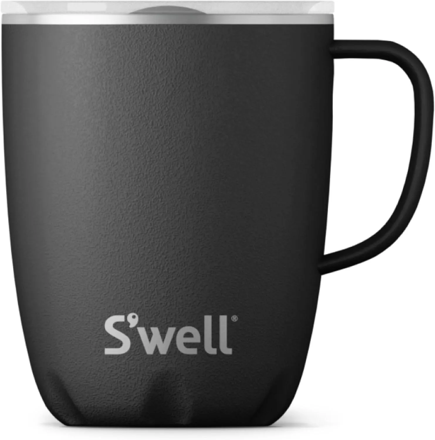 S'well Stainless Steel Mug with Handle, 12oz, Onyx, Triple Layered Vacuum Insulated Containers Keeps Drinks Colder and Hotter for Longer, BPA Free