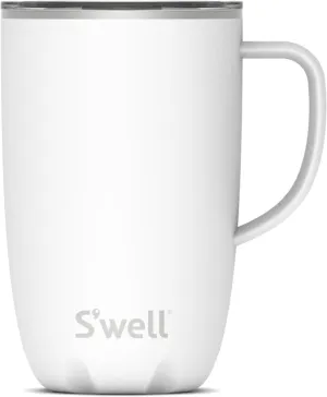 S'well Stainless Steel Mug with Handle, 16oz, Angel Food, Triple Layered Vacuum Insulated Containers Keeps Drinks Cold for 10 Hours and Hot for 3, BPA Free