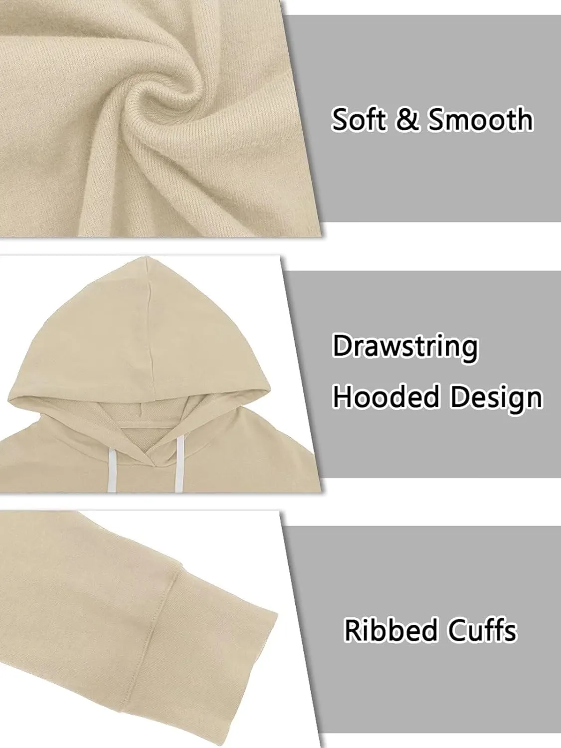 Syellowafter Women Casual Hoodie Long Sleeves Fashion Pullover Loose Fit Tunic Winter Tops Comfy Shirts