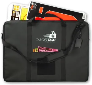 Target Taxi - Weatherproof Carry Case with Wire Frame, Padded Shoulder Strap, Divider Pockets, and Accessory Pouch