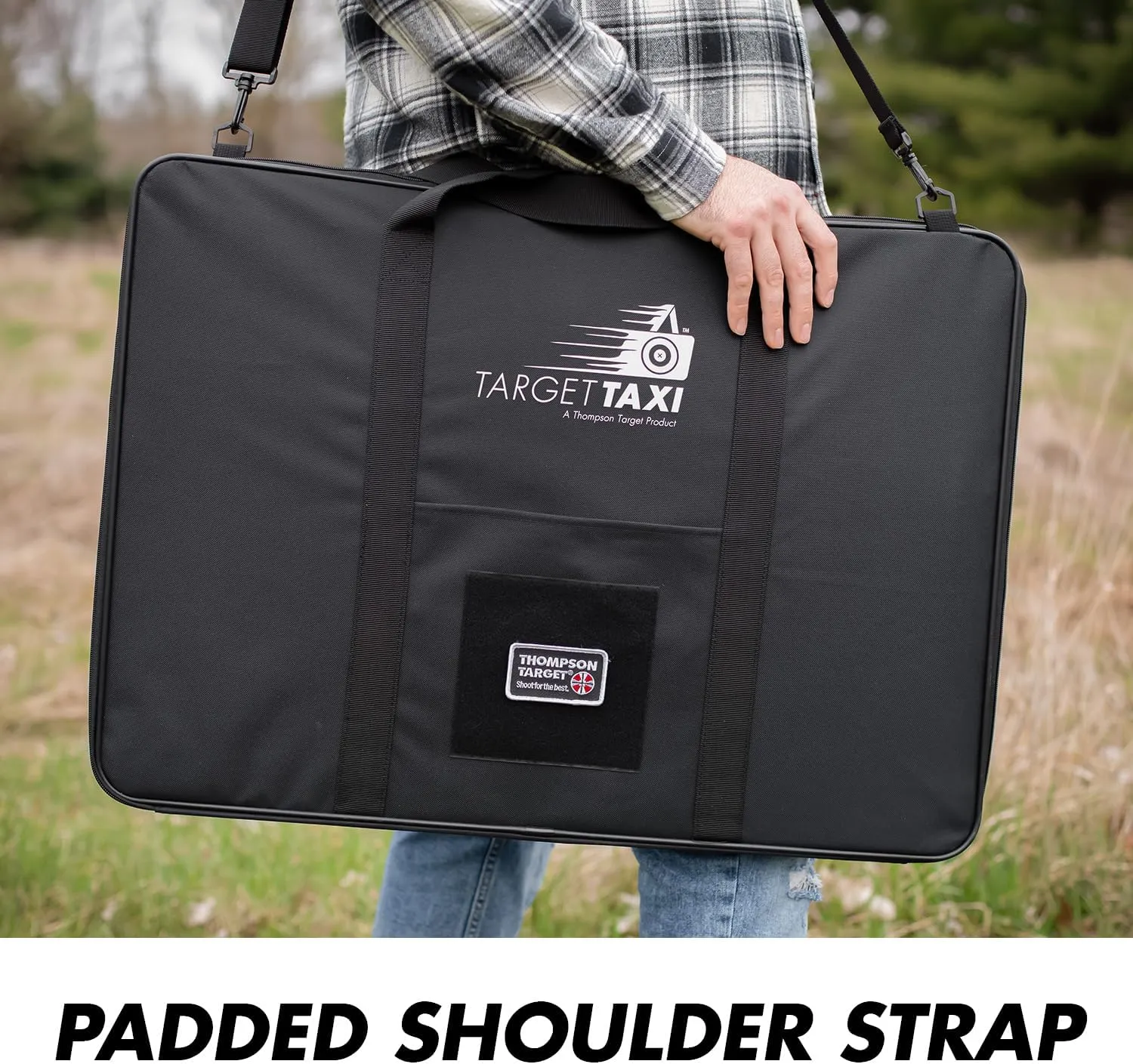 Target Taxi - Weatherproof Carry Case with Wire Frame, Padded Shoulder Strap, Divider Pockets, and Accessory Pouch