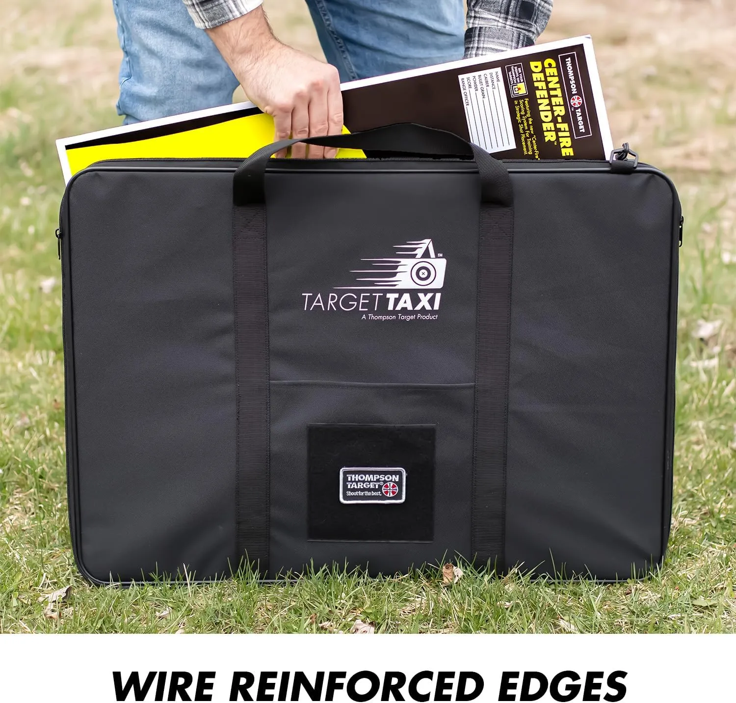Target Taxi - Weatherproof Carry Case with Wire Frame, Padded Shoulder Strap, Divider Pockets, and Accessory Pouch
