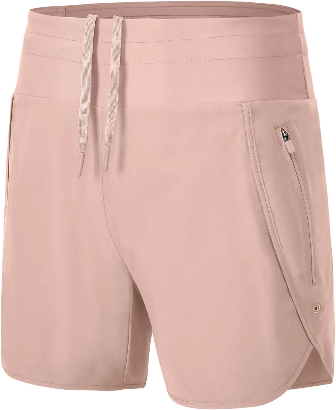 TBMPOY Women's Swim Board Shorts with Zipper Pockets 5'' High Waisted Bathing Suit Swimwear Quick Dry Beach Short