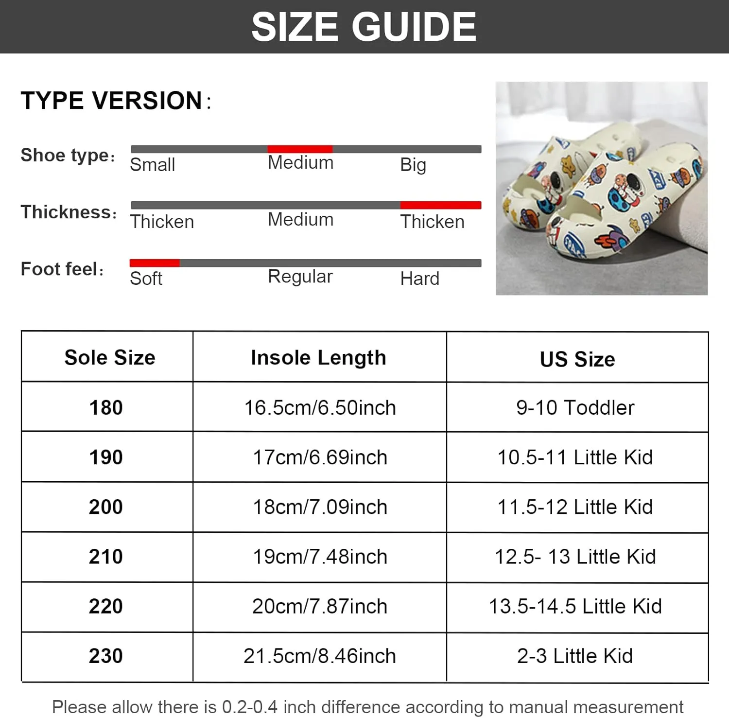 techcity Boys Girls Slide Sandals Soft Cushioned Thick Sole Non-slip Summer Slippers Quick Drying Bathroom Shower Pool Beach Sandals for Toddler Little Kids