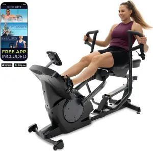 Teeter Power10 Rower with 2-Way Magnetic Resistance Elliptical Motion - Indoor Rowing Machine w/Bluetooth HRM Connectivity, Teeter Move App - Free Classes & Coaching