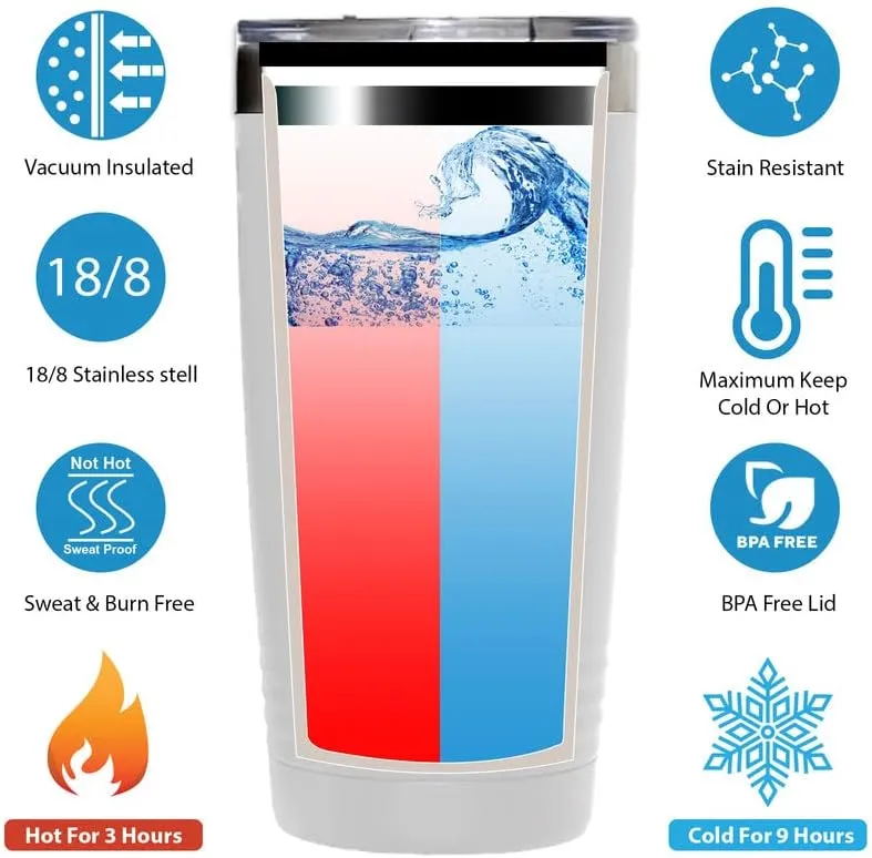 Tennis White Viking Tumbler 20oz - Stop Staring At My Balls - Funny Sport Player Hobby Athlete Coaching Racket Net Spirit Score Board Game
