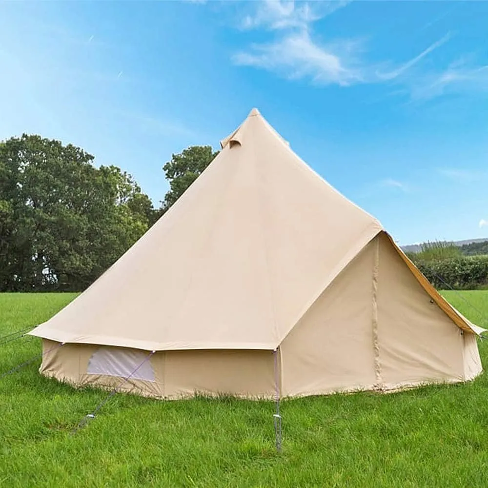 Tent Bell Tent Indian diameter 3M/4M/5M/6M Cotton Canvas Large family tents 4 Seasons outdoor yurt Bell Tent Glamping for Camping