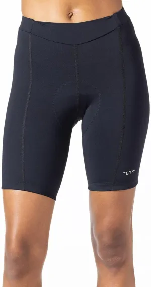 Terry Bella Bike Shorts Women Padded, Regular 8.5 Inch Silicone Leg Black Bike Shorts for Womens Cycling Shorts Mountain Bike