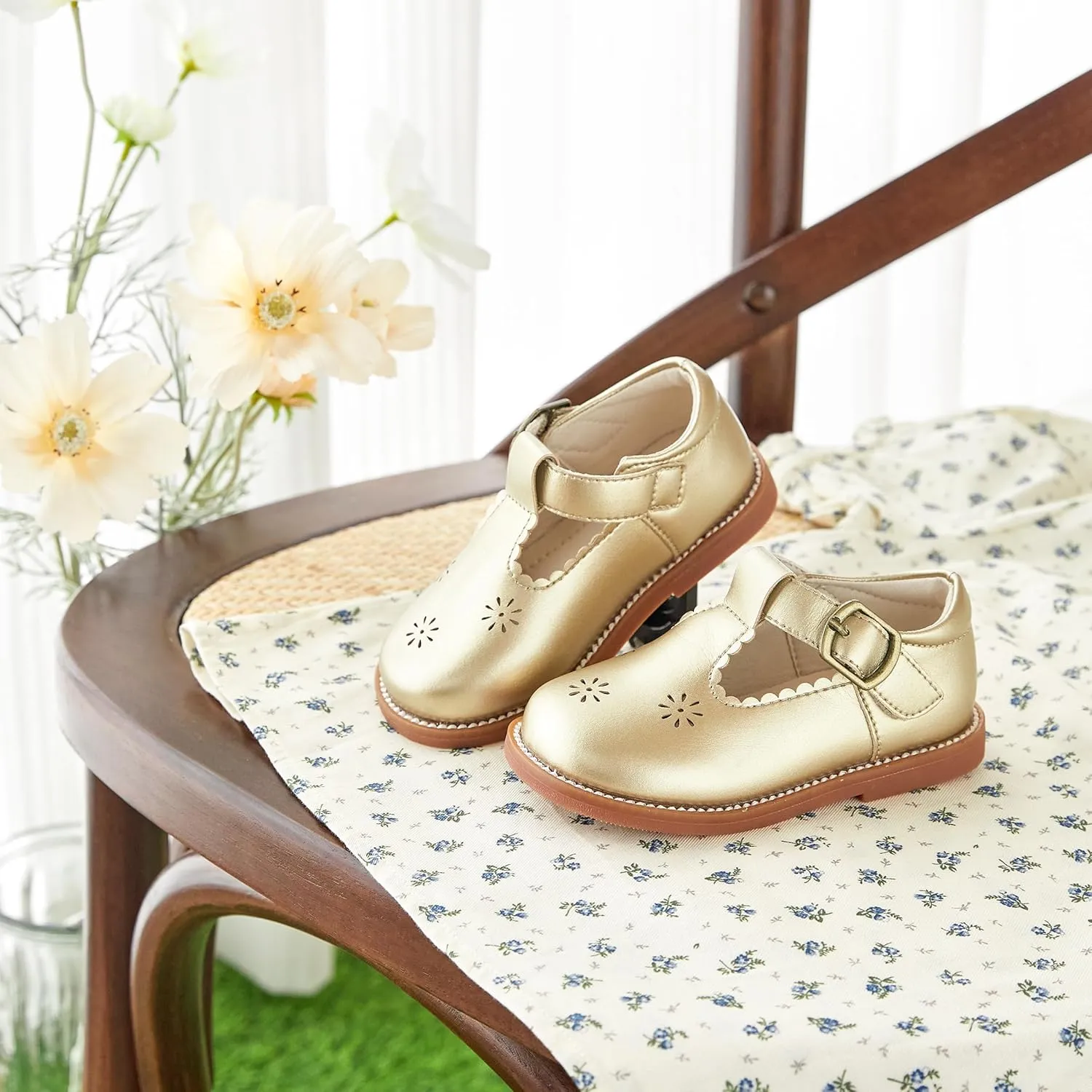 Toddler Girl Mary Jane Dress Shoes-Little Girl School Uniform Shoes for Wedding Party