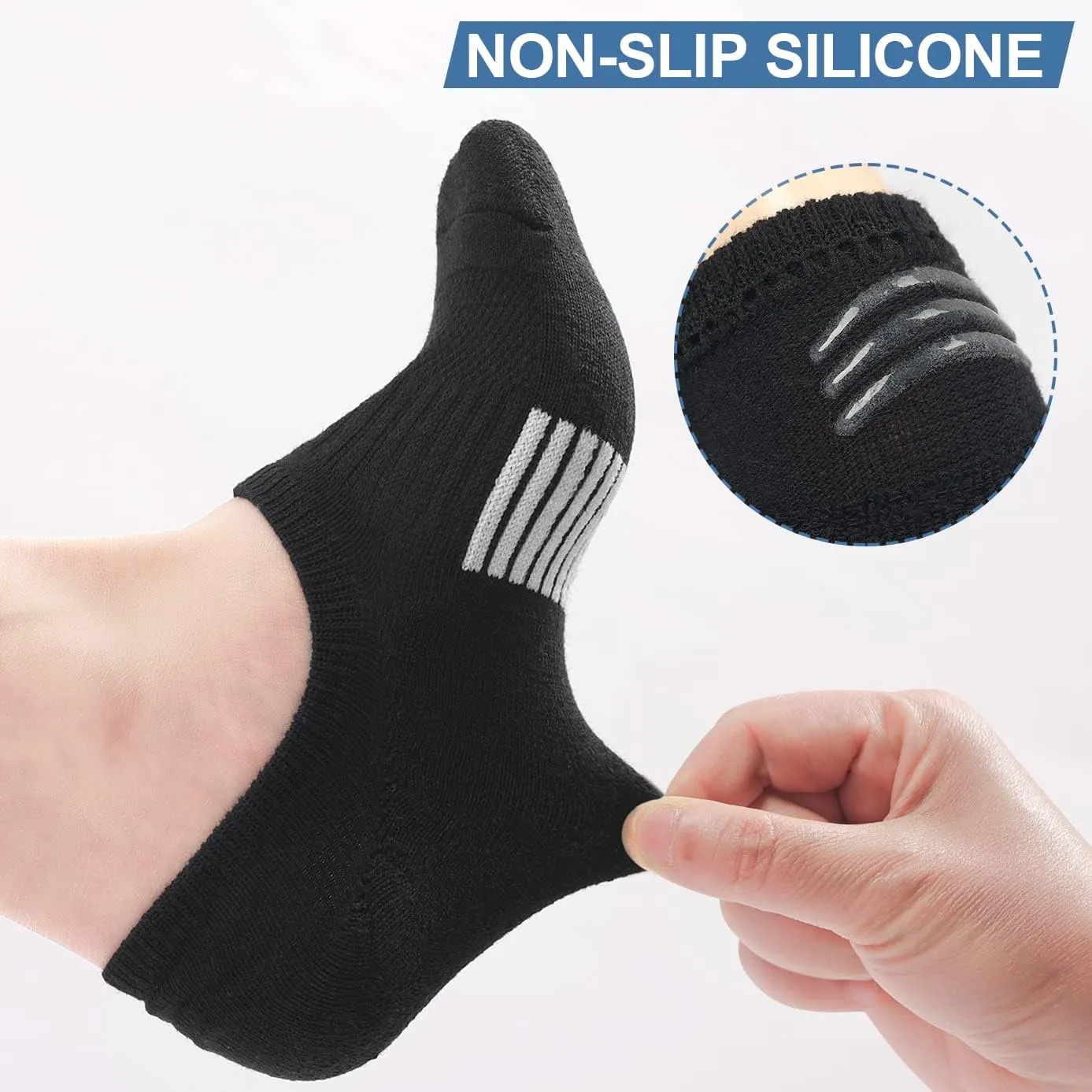Toes Home No Show Socks Womens Cushioned Low Cut Athletic Hidden Liner for Sneakers Ankle Invisible Running Socks 4/6 Pairs