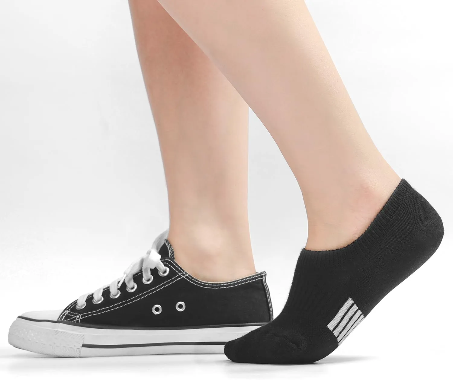 Toes Home No Show Socks Womens Cushioned Low Cut Athletic Hidden Liner for Sneakers Ankle Invisible Running Socks 4/6 Pairs
