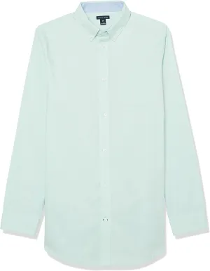 Tommy Hilfiger Boy's Oxford Long Sleeve Dress Shirt, Collared Button-down With Chest Pocket, Regular Fit