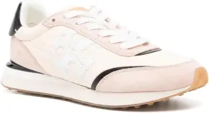Tory Burch Women's Destiny Trainer Sneakers Leather Suede New Cream Purity Rose