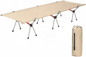 TOWINE Camping Cots for Adults Factory Direct Supply Folding Camping Bed Camping Leisure Camp Bed High and Low Dual-use Nap Folding Bed Sleeping Cot for Camping Pool Beach (Color : 1, Size : F)