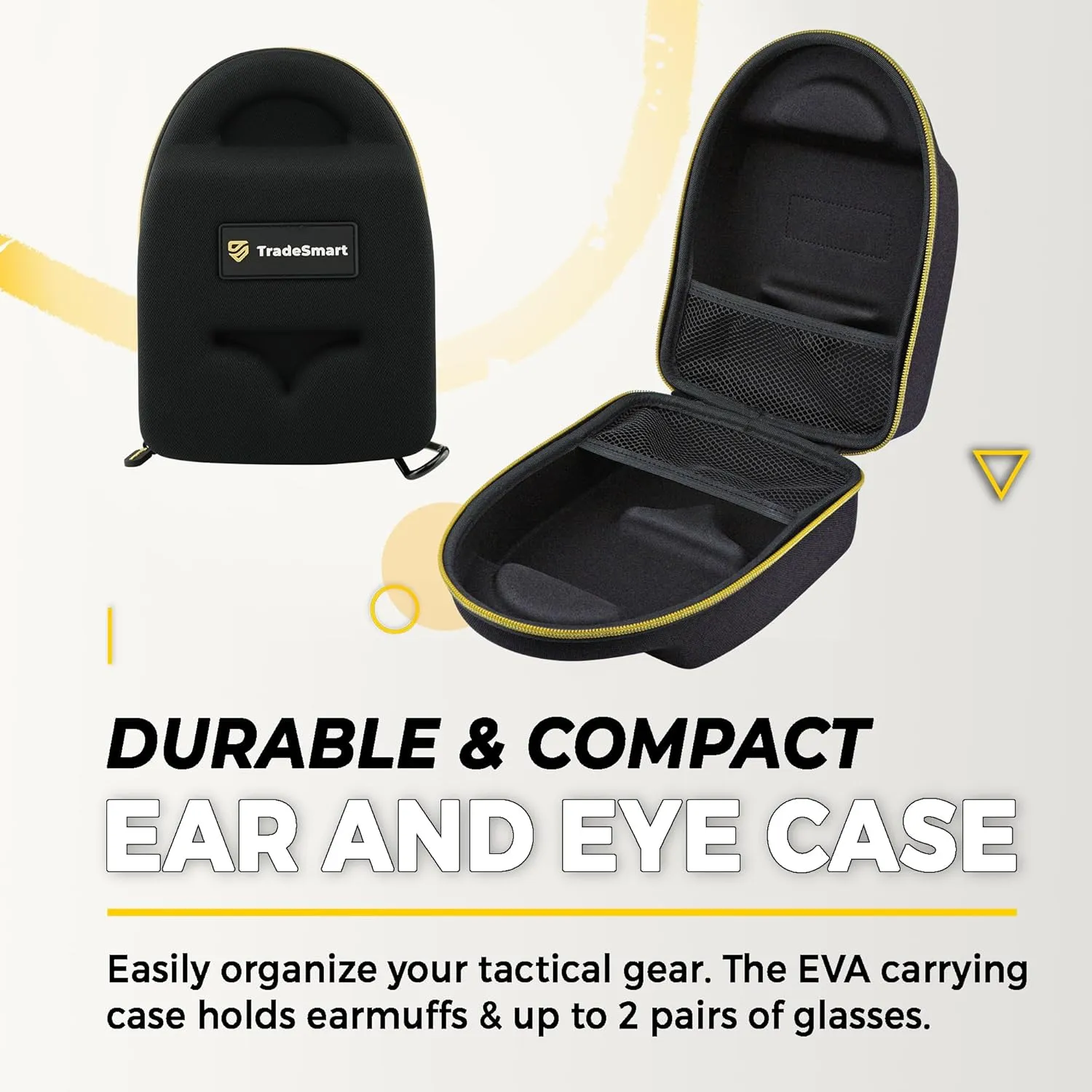 TradeSmart All-in-One Shooting Ear Protection - Comfort  NRR 28 Earmuffs, Glasses & Earplugs   Carry Case