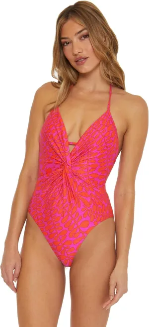 Trina Turk Trellis Twist Plunge Maillot