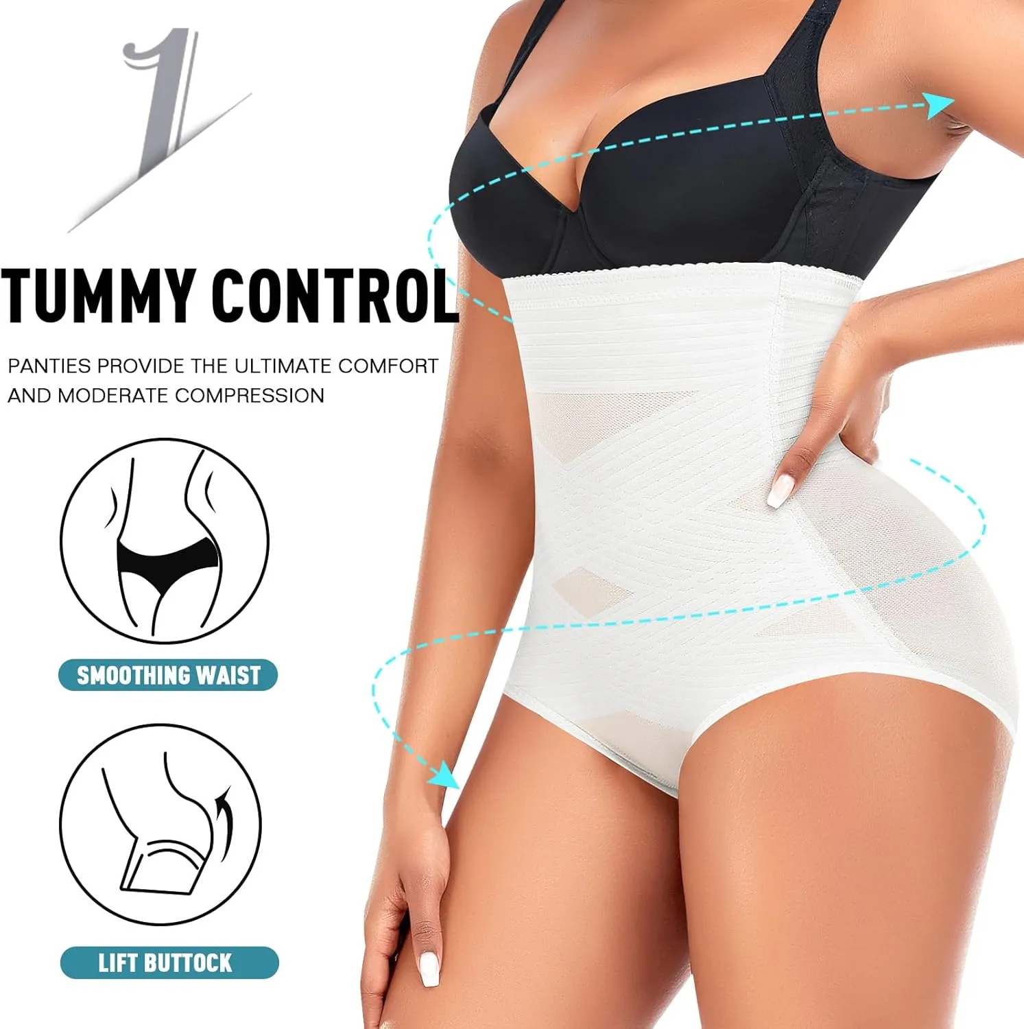 Tummy Control Shapewear Panties for Women High Waist Cincher Shaping Underwear Body Shaper Panty Girdle