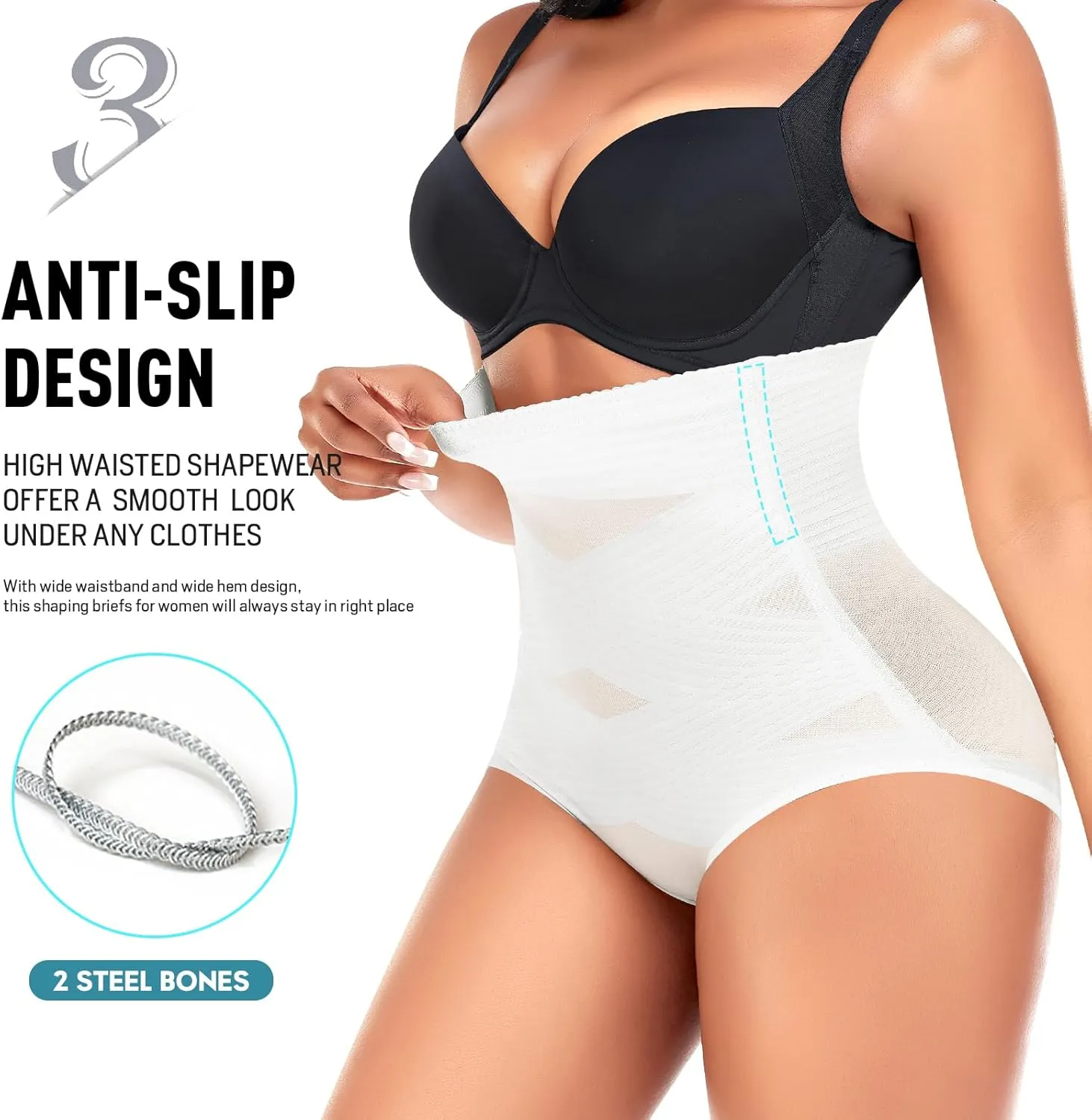 Tummy Control Shapewear Panties for Women High Waist Cincher Shaping Underwear Body Shaper Panty Girdle
