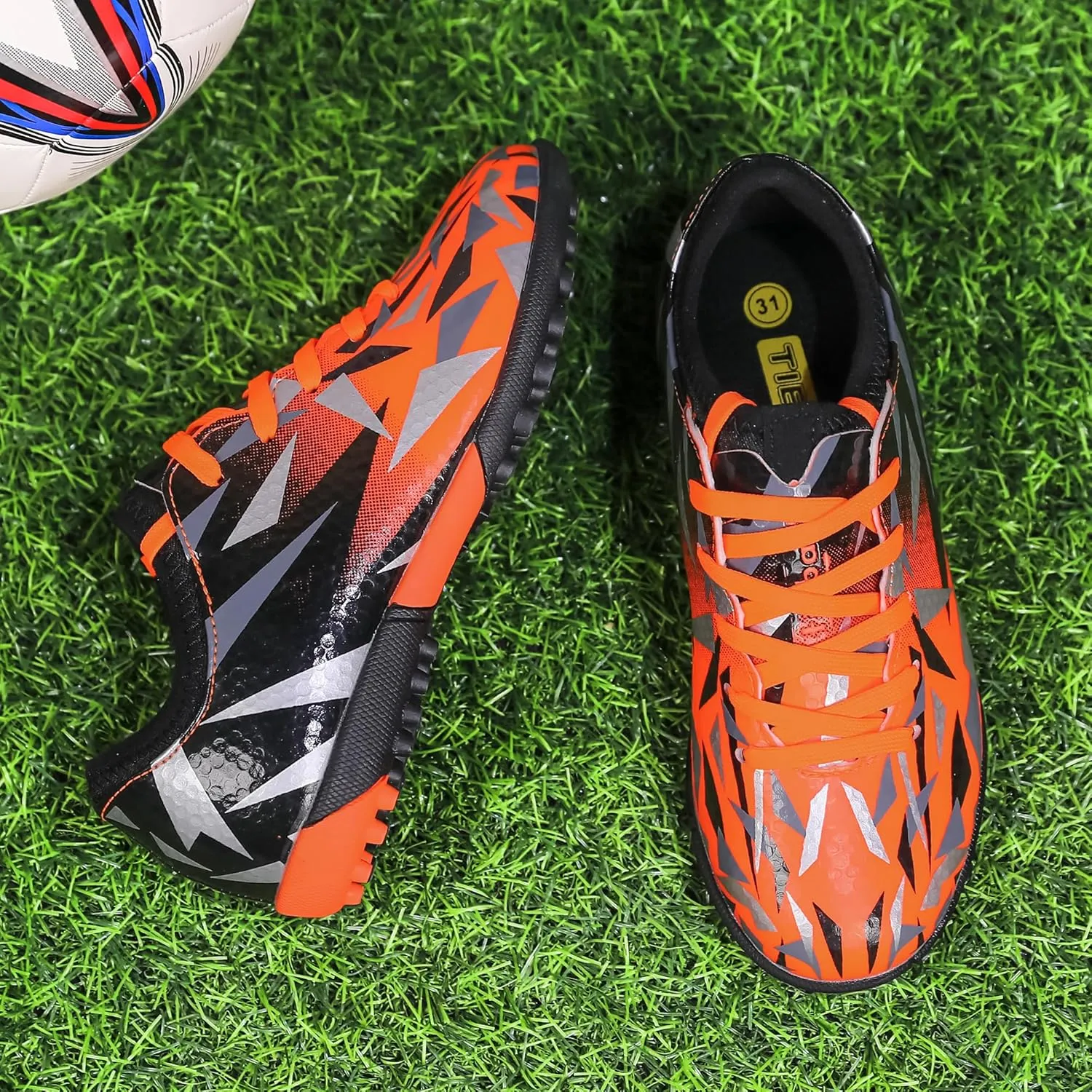 Turf Soccer Cleats Little Kids Big Kids Indoor TF Soccer Shoes Outdoor for Boys Girls