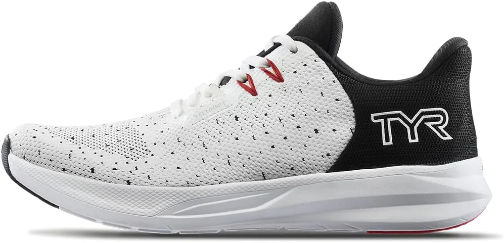 TYR Unisex Techknit RNR-1 Trainer Running Shoes Sneaker, White/Black, 14 US Men