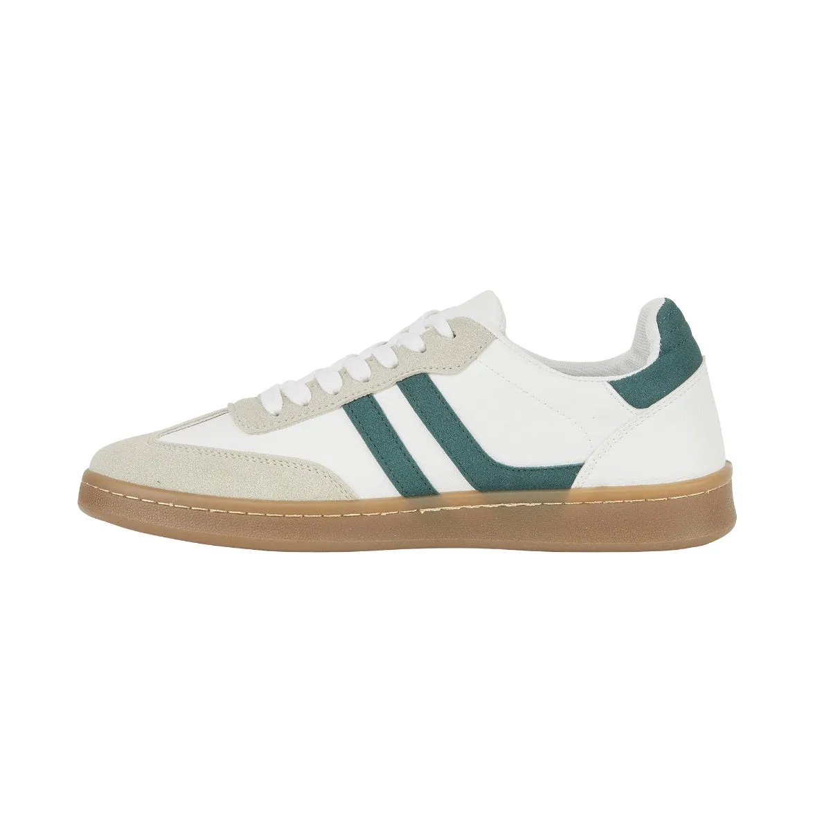 Urban Jacks Flash Men's Casual Lace Up Trainer White/Green