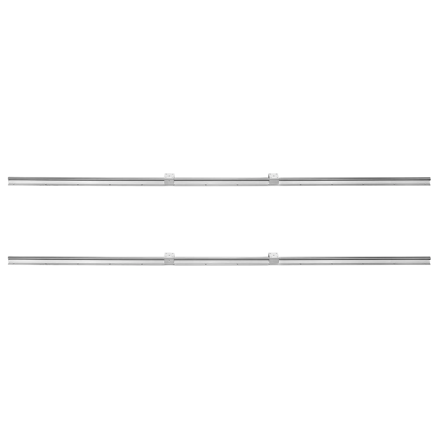 VEVOR Linear Rail, 2 PCS SBR 20-2200mm, Linear Guideway Rail, and 4 PCS SBR20UU Square Type Carriage Bearing Blocks, Linear Guide Rails for Automated Machines Equipments and DIY CNC Routers