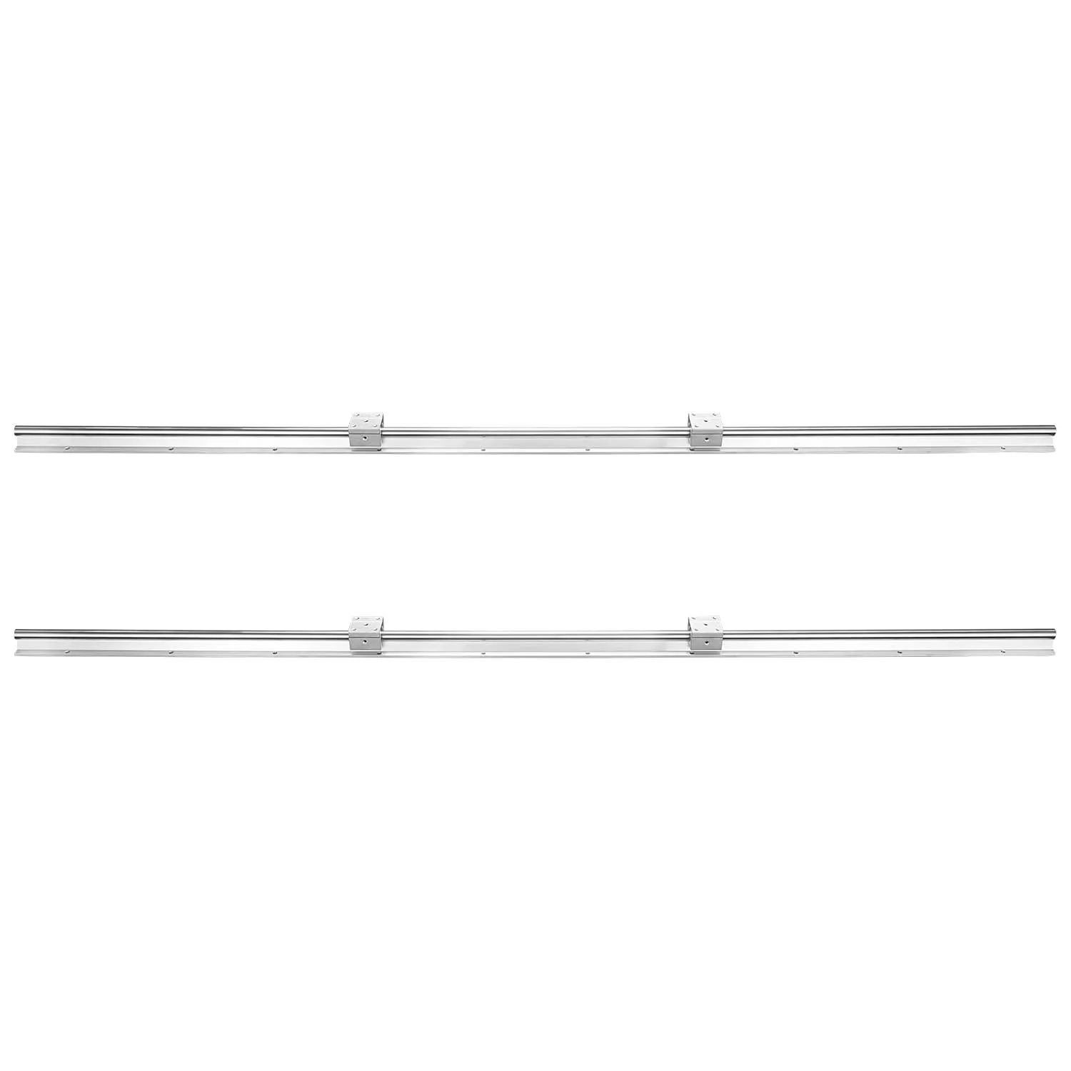 VEVOR Linear Rail, 2PCS SBR20-1500mm, Linear Slide Rail, 4 PCS SBR20UU Bearing Block CNC Kit Linear Rails and Bearings Kit CNC Rails Linear Rail Set, for Automated Machines and Equipment